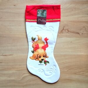 NWT Stocking Christmas Holiday Dog Morehead